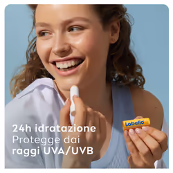 Labello Sun Protect SPF30 4.8 g, Burrocacao labbra idratante e protettivo con filtri UVA/UVB 5,5 ml Rossetto