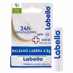 Labello Med Repair 4.8 g, Burrocacao labbra idratante e riparatore con vitamina E SPF 15 5,5 ml Protezione per le