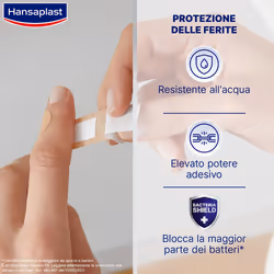 Hansaplast Cerotti Universal, Impermeabili e traspiranti per tutte le ferite, 10 pezzi in 2 formati pz Cerotto