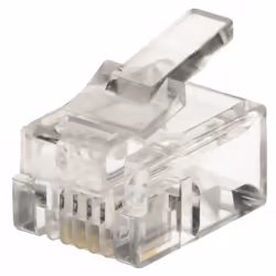 Helos 014169, RJ11, Trasparente, Plastica, 100 pz