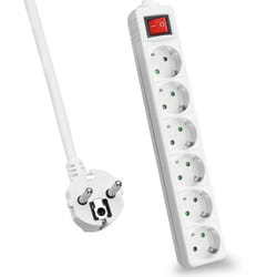 Helos 262796 prolunghe e multiple 1,5 m 6 presa(e) AC Interno Bianco