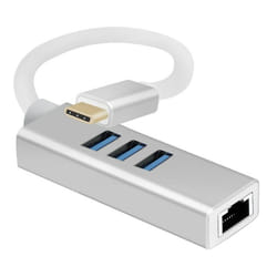 Helos 288390 hub di interfaccia USB tipo-C 5000 Mbit/s Argento