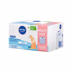 NIVEA BABY Aqua, Salvietta umida per bambini, Dermatologicamente testato