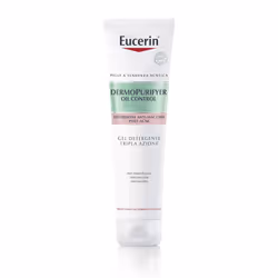 Eucerin Dermopurifyer è un gel detergente per la pelle grassa e a tendenza acneica utile per rimuovere efficacemente lo sporc ...