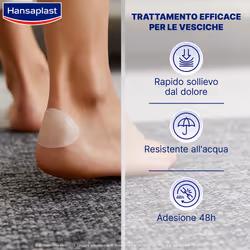 Hansaplast Cerotti per Vesciche, vesciche piedi trasparenti un sollievo rapido, 5 pezzi pz Cerotto