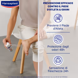 Hansaplast Deodorante Foot Protection 2in1 150 ml, piedi spray senza alluminio ml Spray