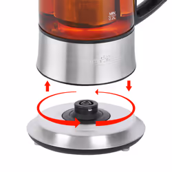 ProfiCook 501165 teiera in vetro per la preparazione del tè 0,5 L 1100 W Nero, Acciaio inox - Vista aggiuntiva 4