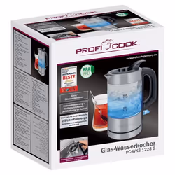 ProfiCook PC-WKS 1228 G bollitore elettrico 0,5 L 1100 W Acciaio inox, Trasparente - Vista aggiuntiva 5
