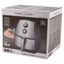 Clatronic PC-FR 1115 H Singolo 3,5 L Indipendente 1500 W Friggitrice ad aria calda Nero, Acciaio inox - Vista aggiuntiva 4