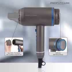 ProfiCare 330820 asciuga capelli 1800 W Blu, Grigio - Vista aggiuntiva 5