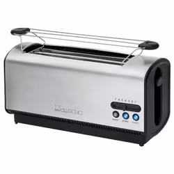 Clatronic TA 3687, 4 fetta/e, Nero, Acciaio inox, Acciaio inox, Pulsanti, Livello, CE, 1200 W