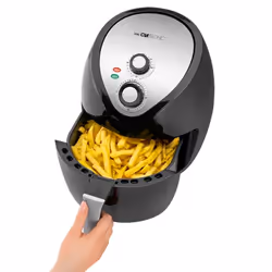 Clatronic FR 3699 H Singolo 3,6 L Indipendente 1400 W Friggitrice ad aria calda Nero, Argento