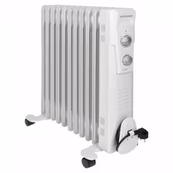 Clatronic RA 3737, Riscaldatore ambiente elettrico a olio, Olio, CE, Interno, Pavimento, Bianco