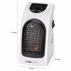 Clatronic HL 3738 Interno Nero, Bianco 350 W Riscaldatore ambiente elettrico con ventilatore