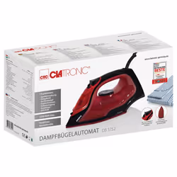 Clatronic DB 3752 Ferro a secco Piastra in Ceramica 2200 W Rosso, Nero - Vista aggiuntiva 4