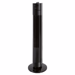 Clatronic TVL 3770, Ventilatore a torretta, Nero, Pavimento, 75°, Manopola, 2 h