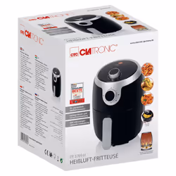 Clatronic FR 3769 H Singolo 1,8 L Indipendente 1000 W Friggitrice ad aria calda Nero, Acciaio inox - Vista aggiuntiva 7