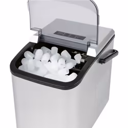 Clatronic EWB 3785 Macchina per ghiaccio portatile 12 kg/24h 105 W Nero, Argento