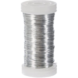 Rayher 2400121 Filo Metallico per Fiori, Diametro 0.35 mm, Bobina Da 100 m, Filo in Ferro, Privo di Nichel, per Composizioni Floreali e Lavori