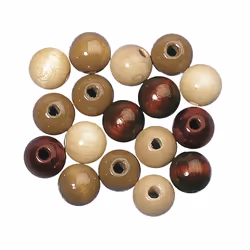 Rayher Hobby 1253200, Legno, Beige, Marrone, Marrone chiaro, Perlina tonda