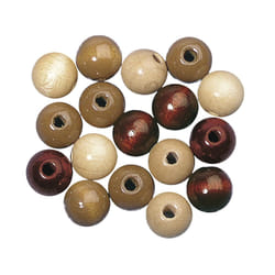 Rayher Hobby 1253200 Perlina tonda Legno Beige, Marrone, Marrone chiaro