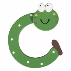Rayher Hobby 62741000, Lettera decorativa, Legno, Verde, 45 mm, 55 mm, 1 pz