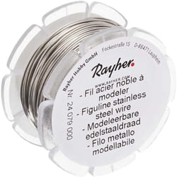 Rayher Hobby - rayher Filo per modellazione in Acciaio Inox, ø 0,5 mm, 10 m