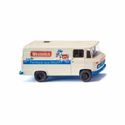Wiking MB L 406, Modello city car, Preassemblato, 1:87, MB L 406 Kastenwagen, Qualsiasi tipo, Westmilch