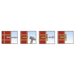 Fischer 18901 ancoraggio a vite e tassello 100 pz Tassello a muro