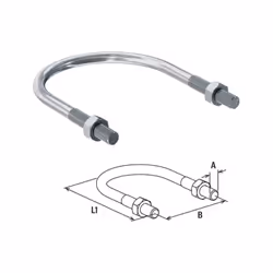 Fischer 24422, Fascetta per tubo, 5,08 cm (2"), M8, 69 mm