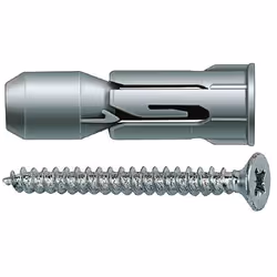 Fischer 024772, Plastica, Grigio, Viti a croce, 29 mm, 8 mm, 3,1 cm