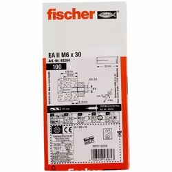 Fischer 48264 ancoraggio a vite e tassello 100 pz Tassello a muro 30 mm - Vista aggiuntiva 3