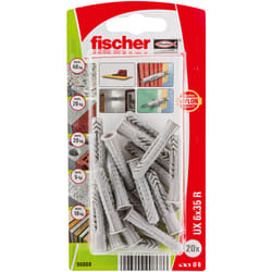 Fischer 90868 ancoraggio a vite e tassello 20 pz Kit di viti e tasselli a muro 35 mm