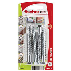 Fischer 90874 ancoraggio a vite e tassello 10 pz Kit vite e tassello 75 mm