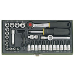 Serie di chiavi a bussola con cricchetto da 1/4" 36 pz Proxxon 23080