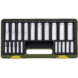 Proxxon - Kit di chiavi a bussola 1/2 (12.5 mm), 1/4 (6.3 mm) 20 parti 23292