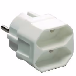 REV Euro double plug, 3500 W, 250 V, 16 A, Bianco, 115 x 75 x 55 mm