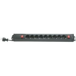 REV 9-fold w. 2 switches, 3,7m Nero 250 V