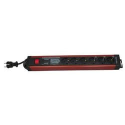 REV 6-f. PC socket line, 3,0 m Nero 250 V 3 m