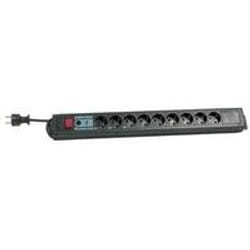 REV device protection socket line, 9-fold, 3,7m Nero 250 V