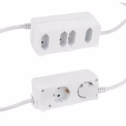 REV 0012691109, 1,4 m, Interno, Tipo C, Tipo F, Bianco, 6 presa(e) AC, 230 V