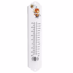Fraschetti Termometro monocolonna smaltati, Termometro per ambiente liquido, Interno, F, °C, -25 - 53 °C, -14 - 128 °F, Bianc ...