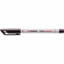 STABILO OHPen, 1 pz, Nero, Nero, Argento, Plastica, Rotondo, Fine