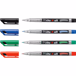STABILO Write-4-all, Nero, Blu, Verde, Rosso, Multicolore, Extra sottile, 0,4 mm, CE, Ceramica, Lamina, Vetro, Metallo, Plast ...
