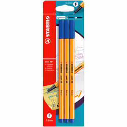 STABILO point 88, Blu, Blu, Giallo, Esagonale, Metallo, 0,4 mm, Blister