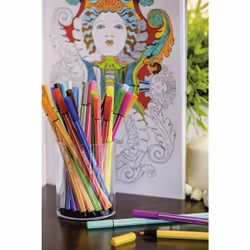 STABILO Pennarello Premium - Pen 68 - Scatola in Metallo da 15 colori assortiti - Vista aggiuntiva 4
