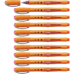 STABILO worker+ fine Penna stick a sfera Rosso 10 pz