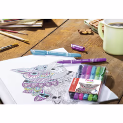 STABILO SENSOR fine penna tecnica Nero, Blu, Verde, Lillà, Rosa, Rosso, Turchese 8 pz - Vista aggiuntiva 5