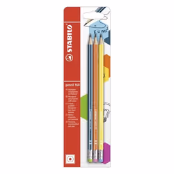 STABILO Pencil 160, HB, Arancione, Colore benzina, Giallo, Esagonale, Hobby, Ufficio, Scuola, 9 mm, 70 mm