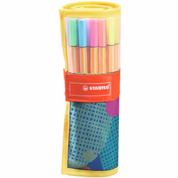 STABILO Point 88 Individual Just like you, rotolo in edizione limitata con 25 penne colorate, Medio, 25 colori, Multicolore,  ...